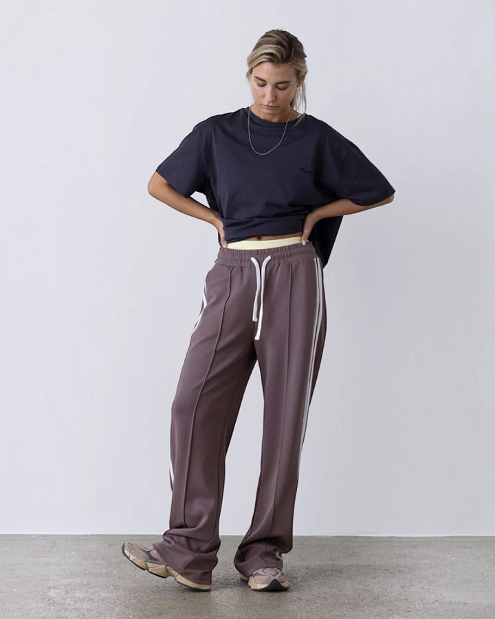 Hey Honey Lounge Trackpants - Taupe