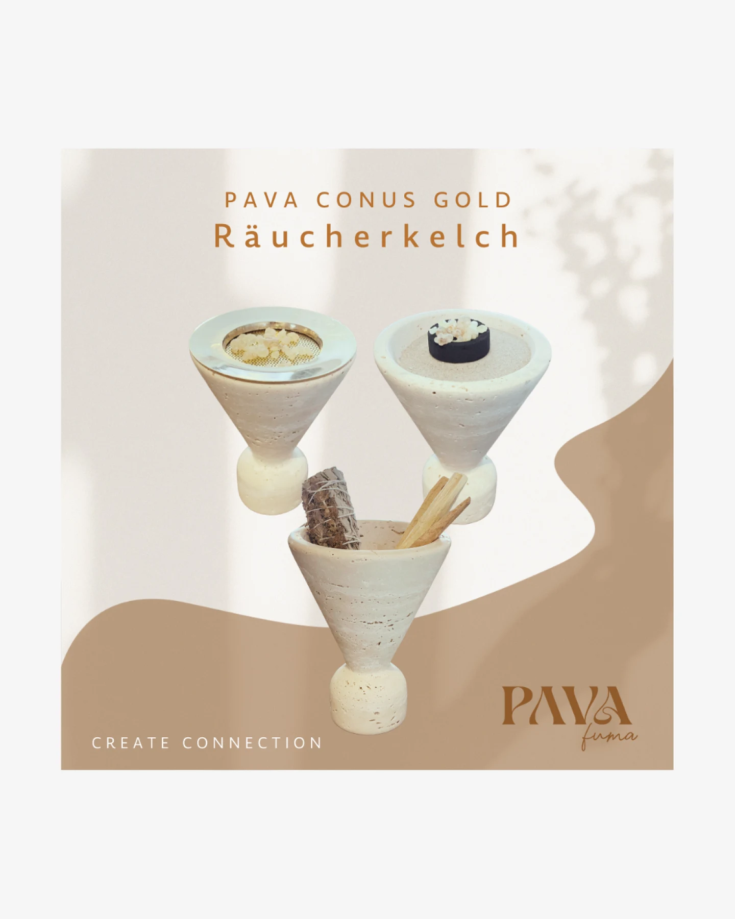 PAVA FUMA Conus Räucherkelch mit Stövchen – Ansicht 3