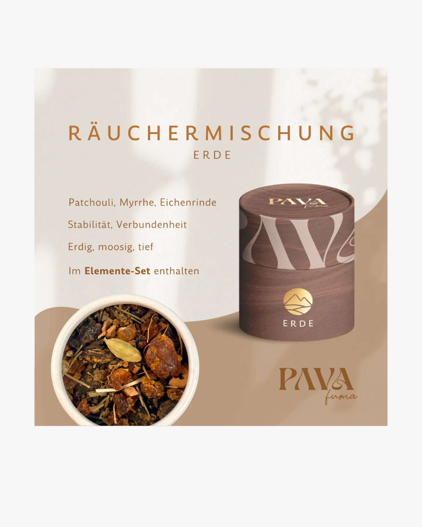 PAVA FUMA Element Erde Räuchermischung – Ansicht 3