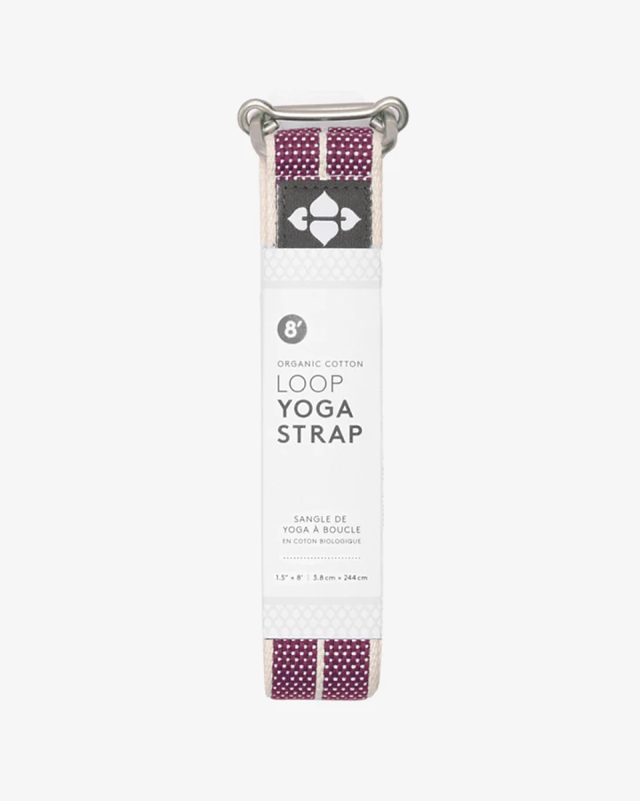 Halfmoon Yogagurt Loop (Bio-Baumwolle) 244 cm - Plum Weave