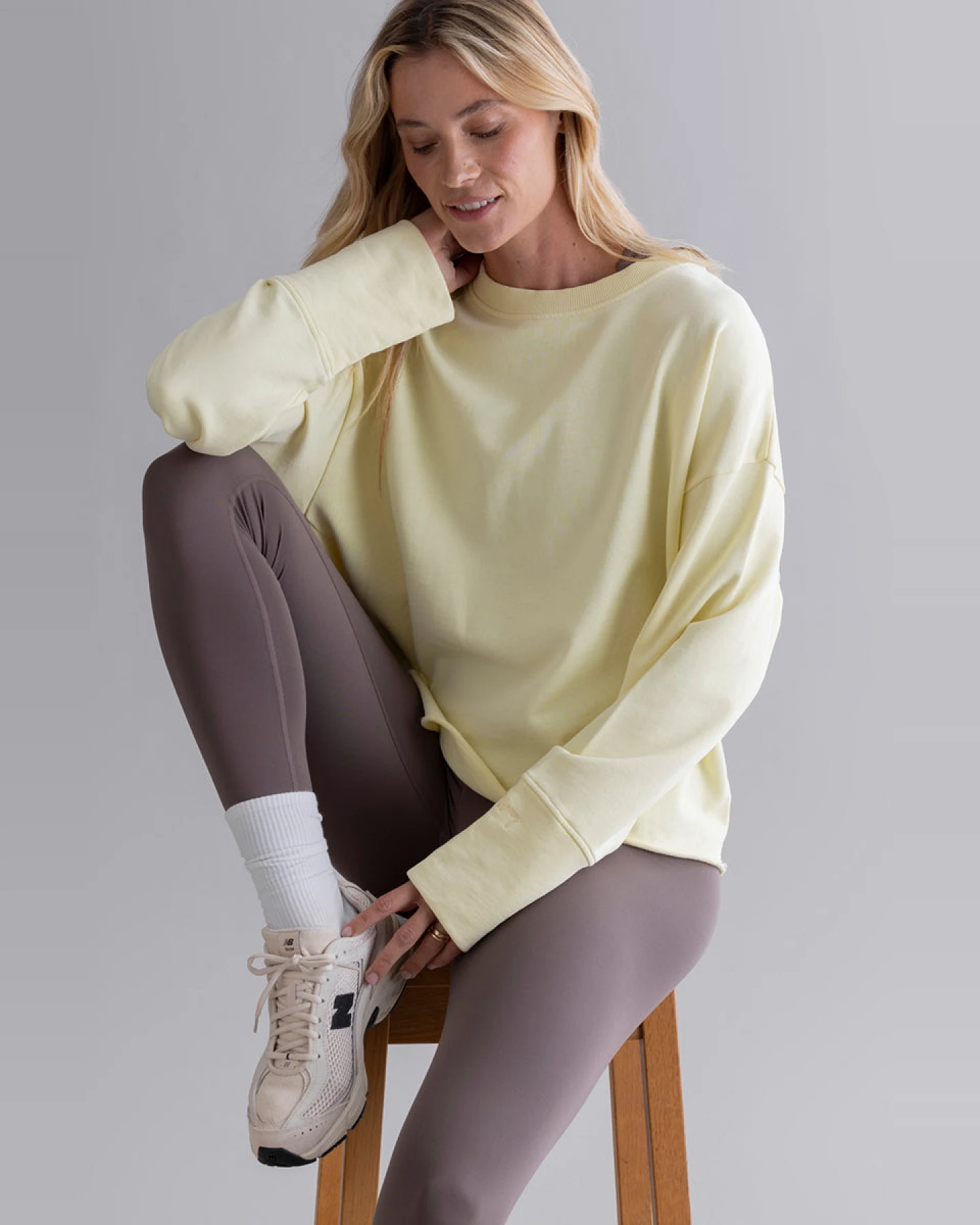 Hey Honey Open Edge Sweater Yellow – Ansicht 2