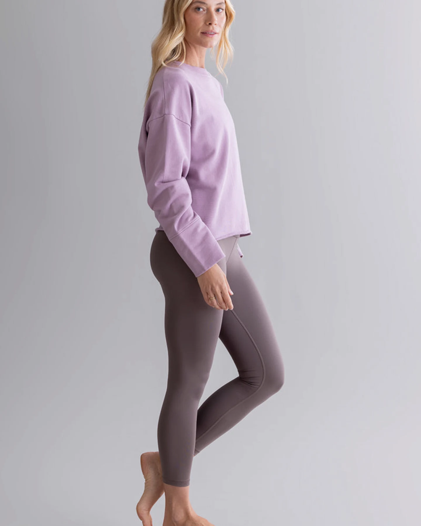 Hey Honey Open Edge Sweater Mauve – Ansicht 6