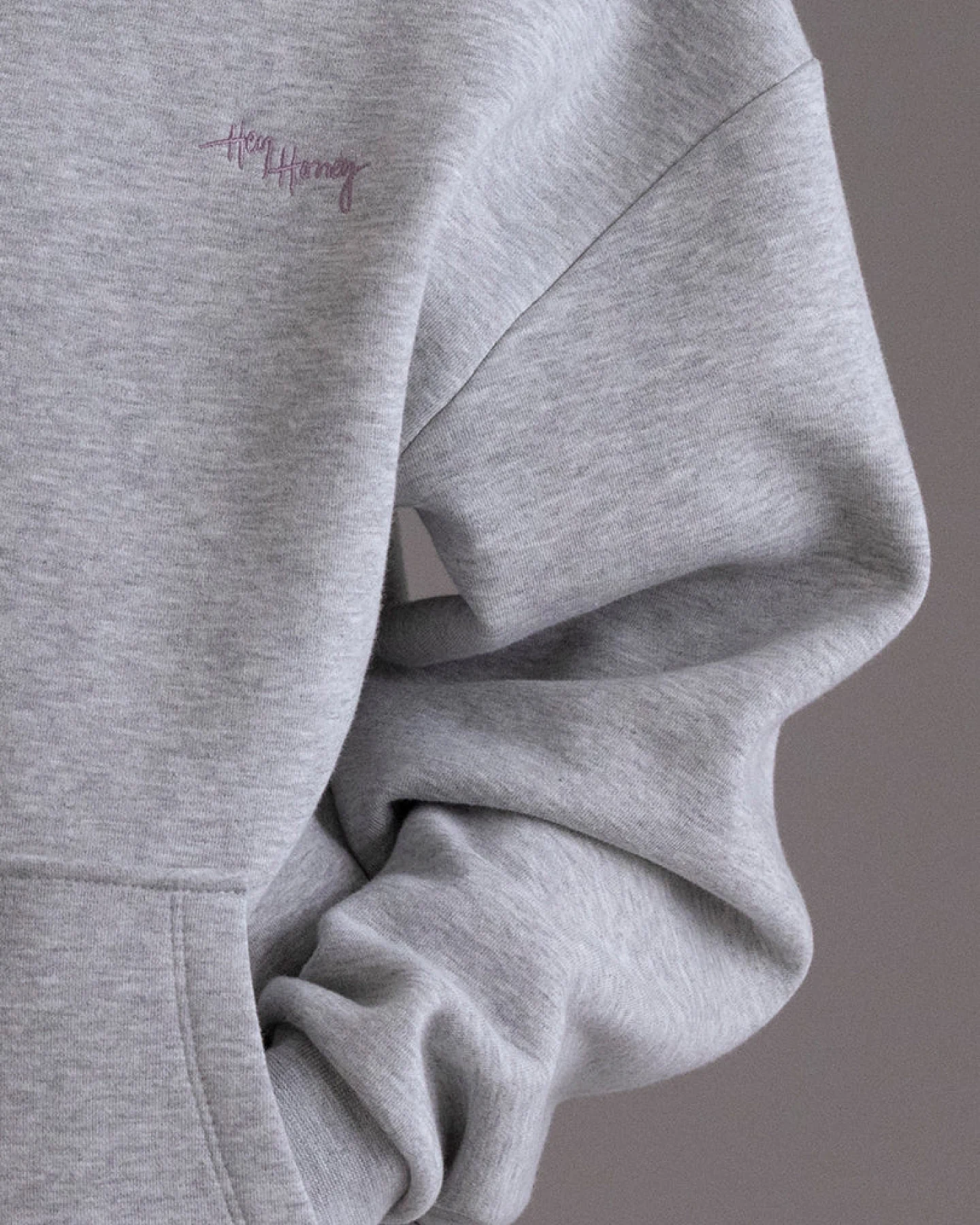 Hey Honey Zip Sweater - Grey Melange – Ansicht 7