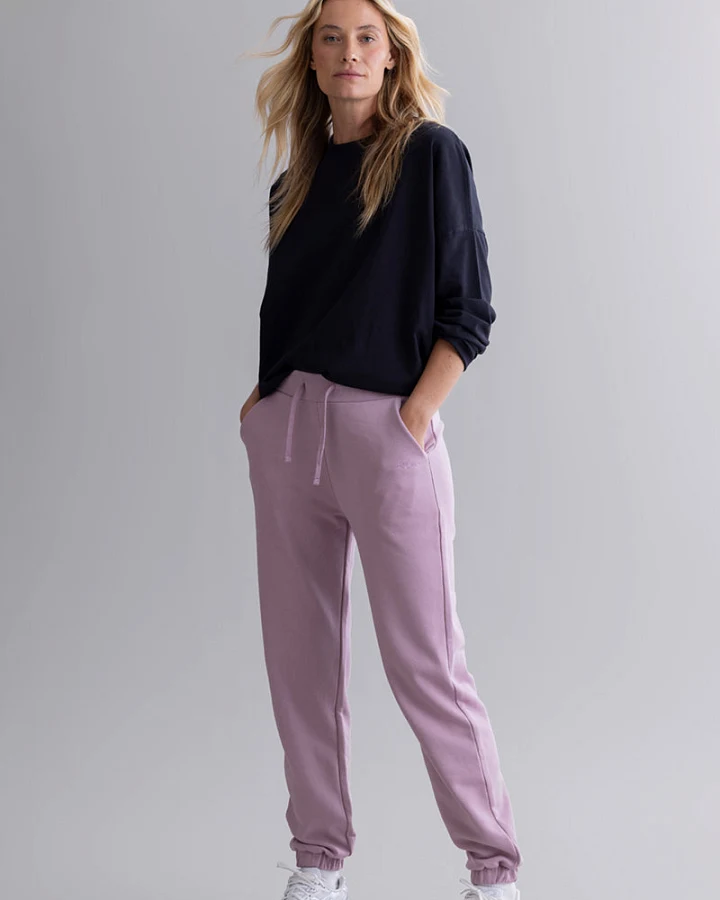 Hey Honey Cuff Sweat Pants - Mauve