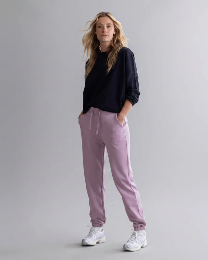 Hey Honey Cuff Sweat Pants - Mauve