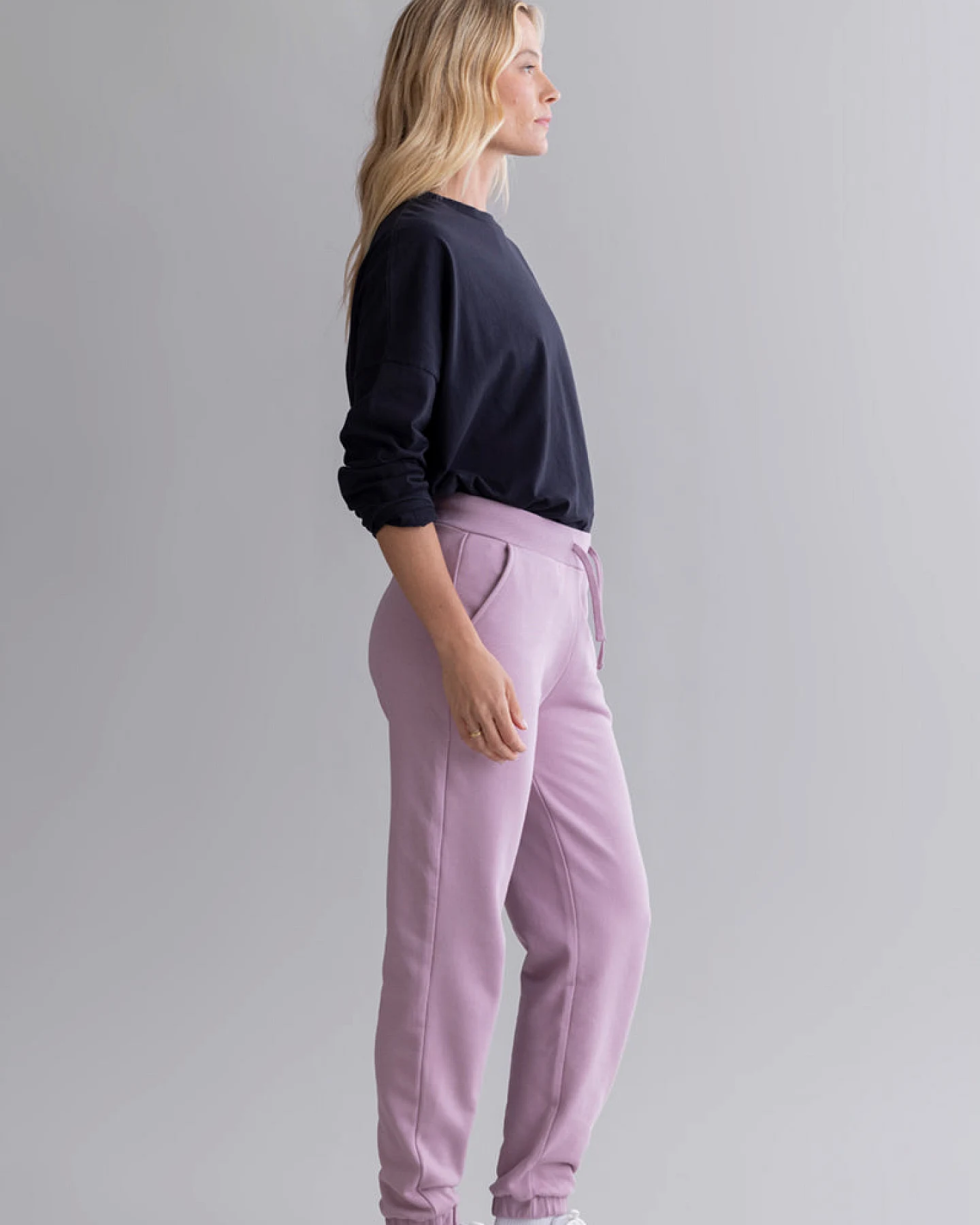 Hey Honey Cuff Sweat Pants - Mauve – Ansicht 6