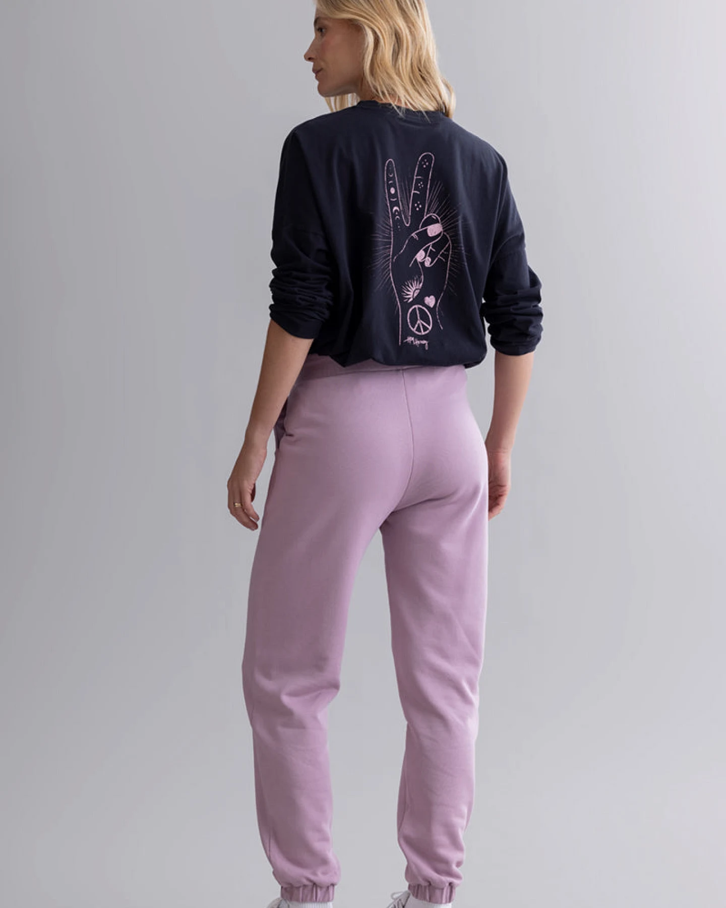 Hey Honey Cuff Sweat Pants - Mauve – Ansicht 9