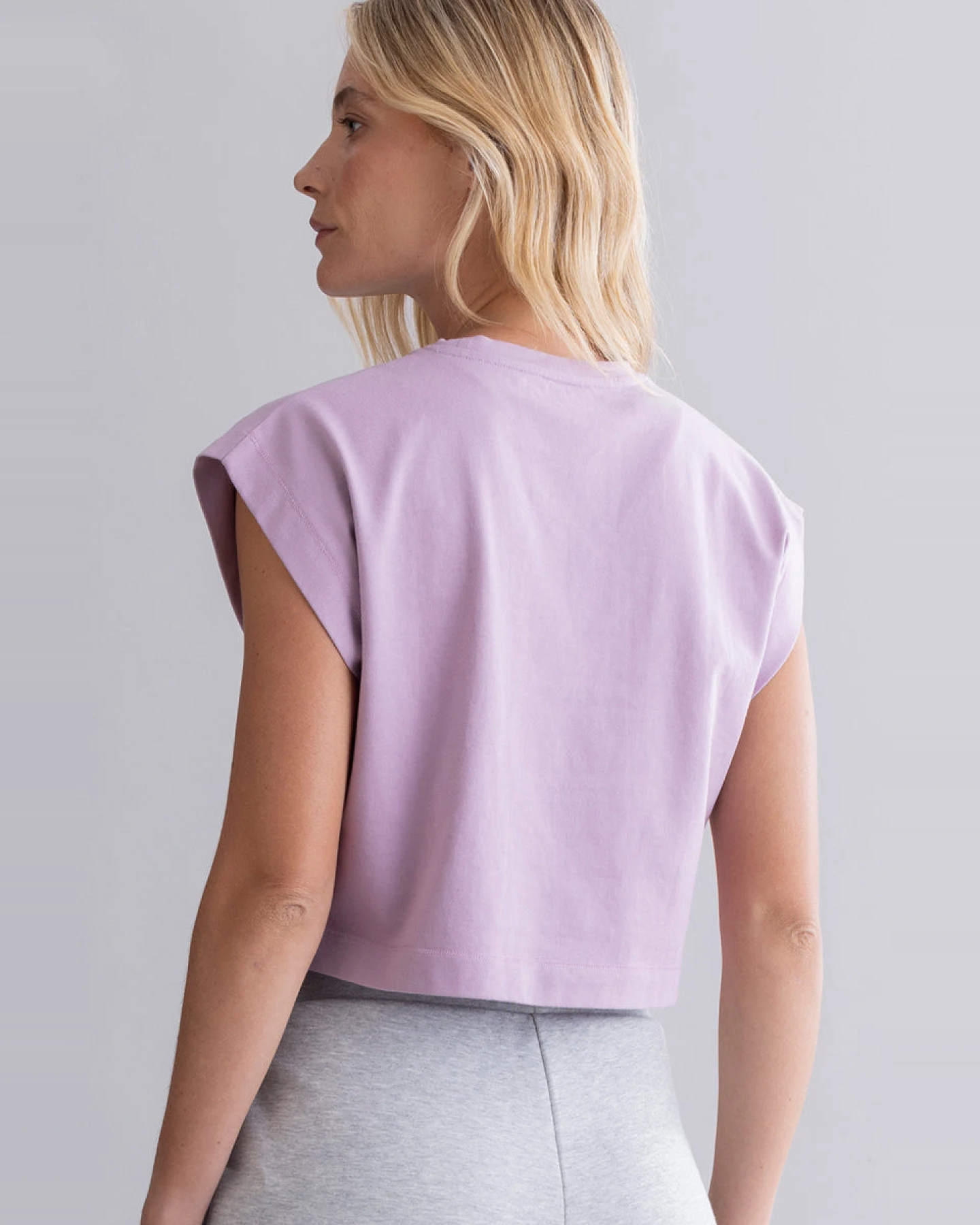 Hey Honey Cropped Shirt - Mauve – Ansicht 3