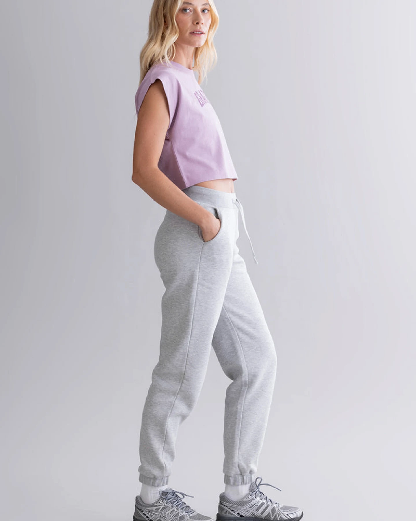 Hey Honey Cropped Shirt - Mauve – Ansicht 7
