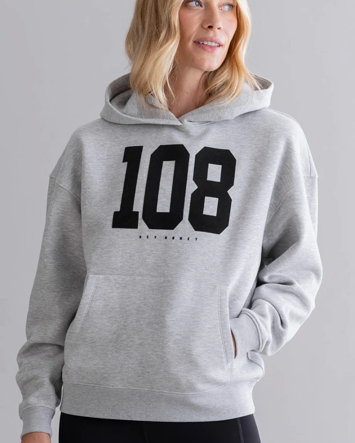 Hey Honey Hoodie Grey Melange 108