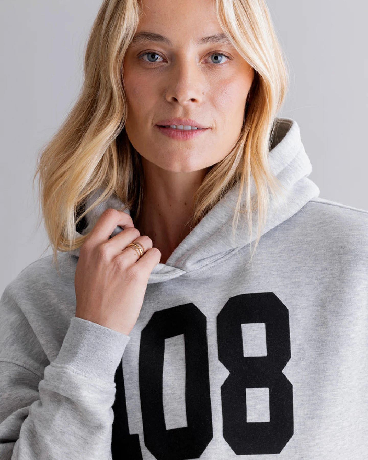 Hey Honey Hoodie Grey Melange 108 – Ansicht 2