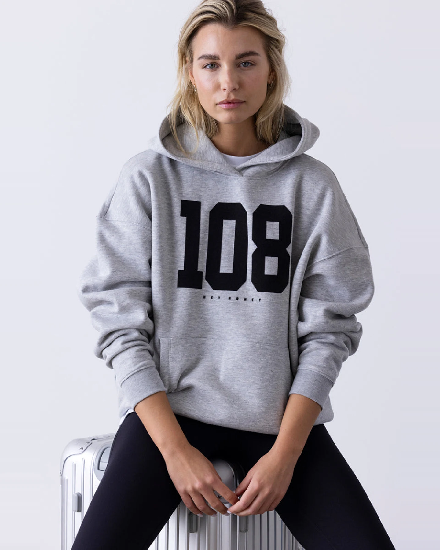 Hey Honey Hoodie Grey Melange 108 – Ansicht 3