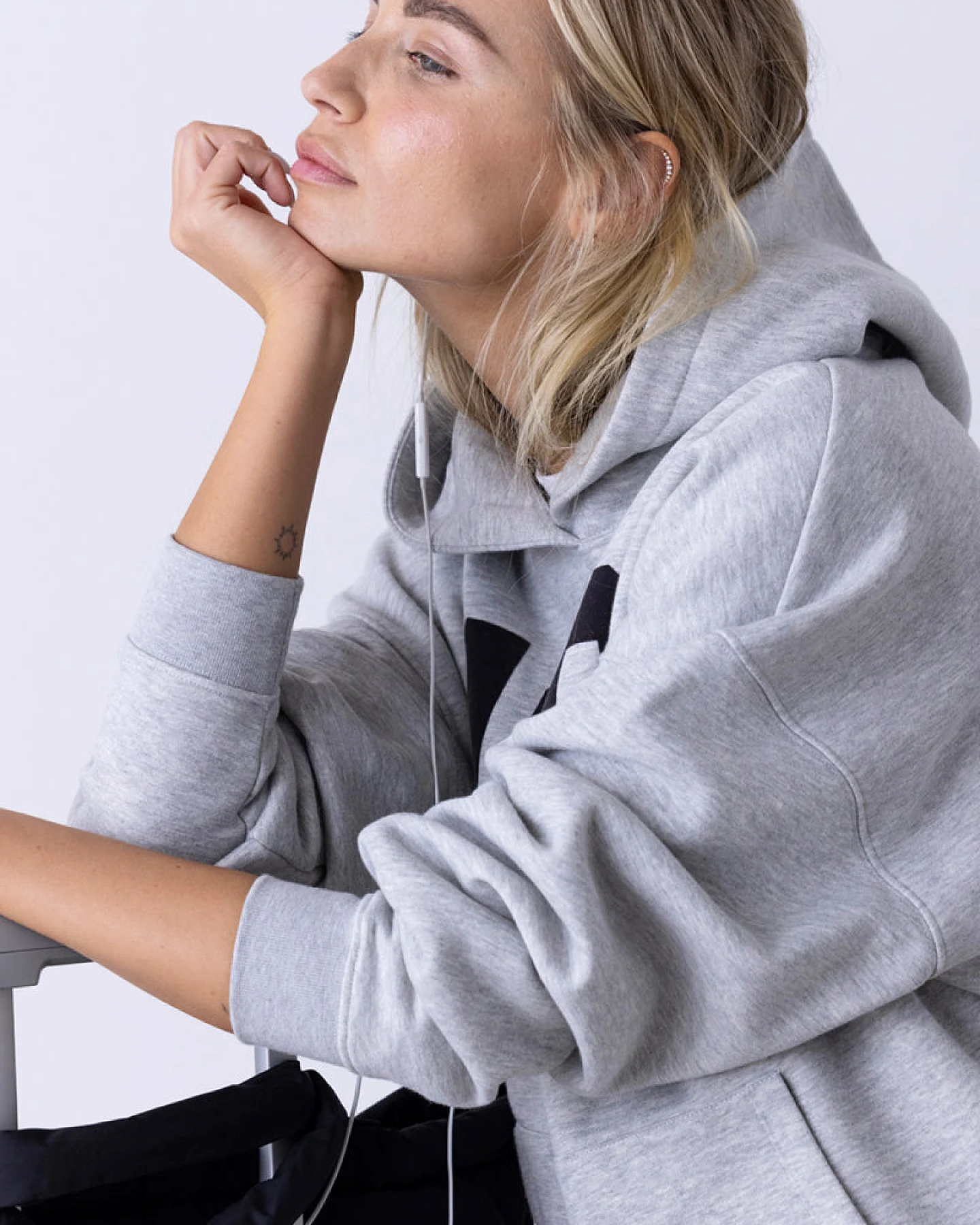 Hey Honey Hoodie Grey Melange 108 – Ansicht 10