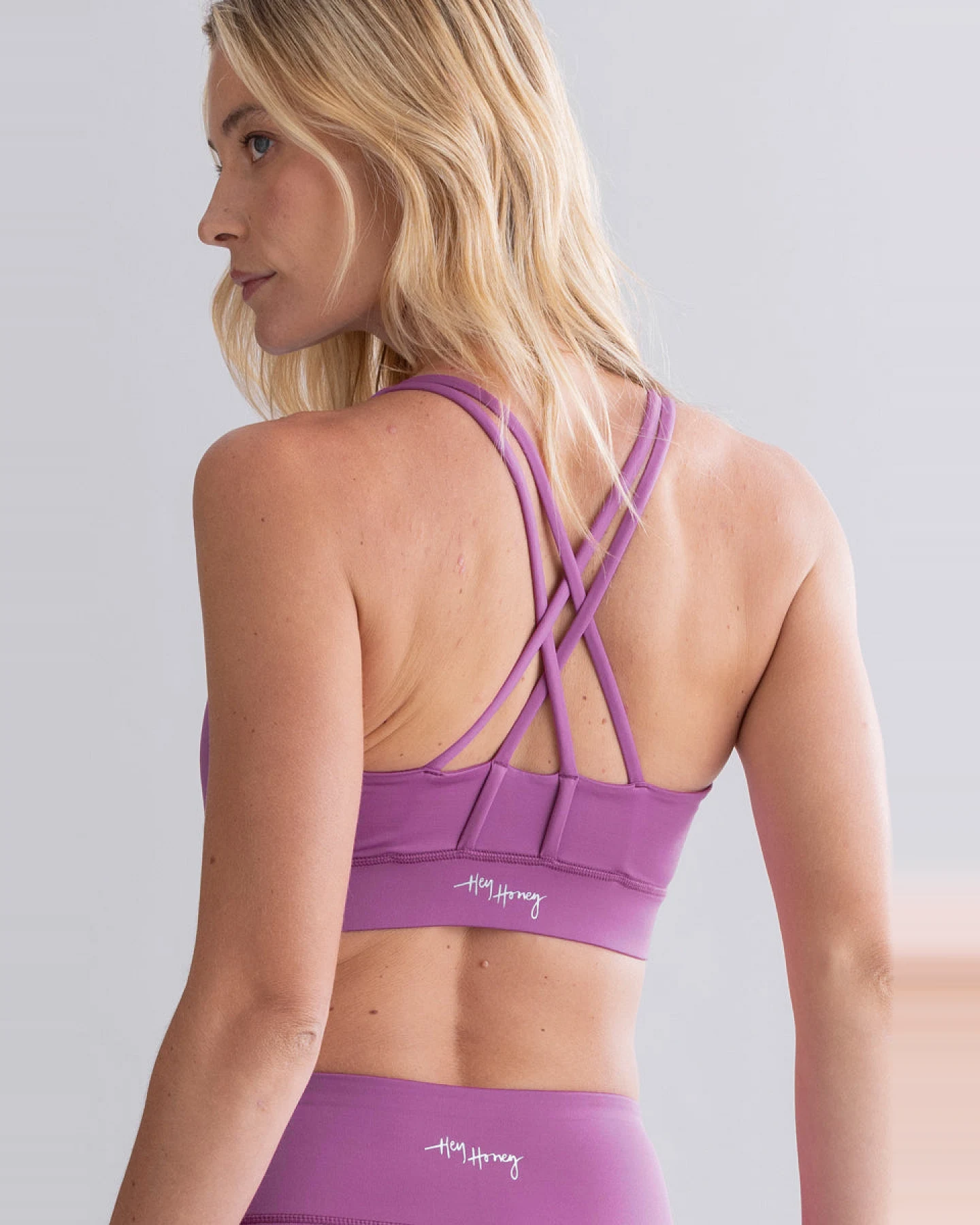 Hey Honey Criss-Cross Bra - Striking Purple – Ansicht 5