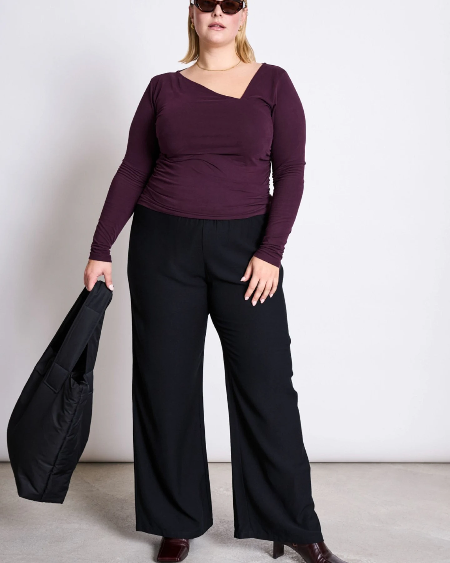 Longsleeve Asymmetrical Casma Rot – Ansicht 5