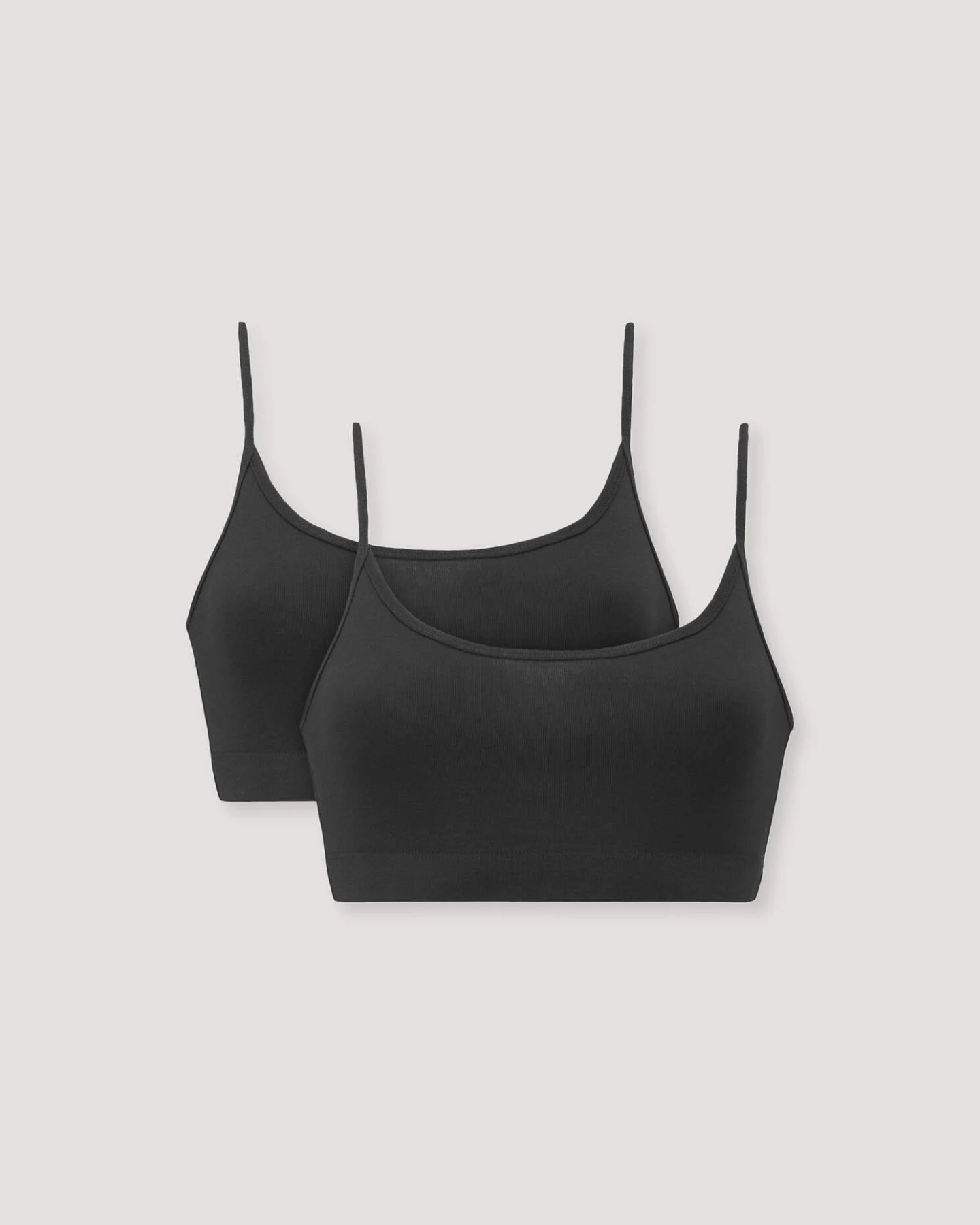 hessnatur Damen Bustier im 2er-Pack PURE COTTON aus Bio-Baumwolle - schwarz - Größe 44 – Ansicht 4