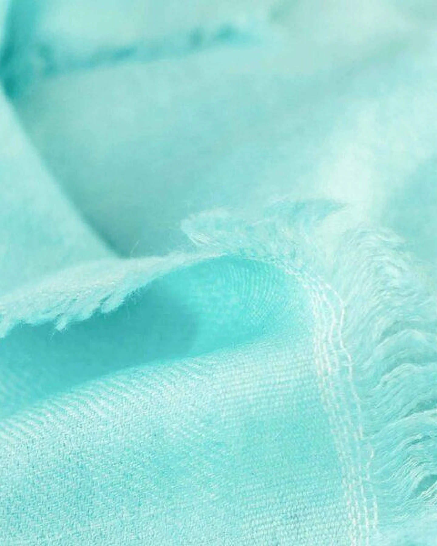 HeritageModa Sommerblau-türkisfarbener Kaschmirschal – Ansicht 4