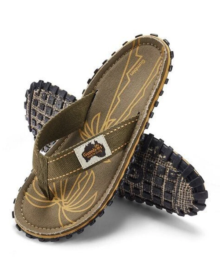 GUMBIES Palm Leaf Khaki Nachhaltige Flip Flops