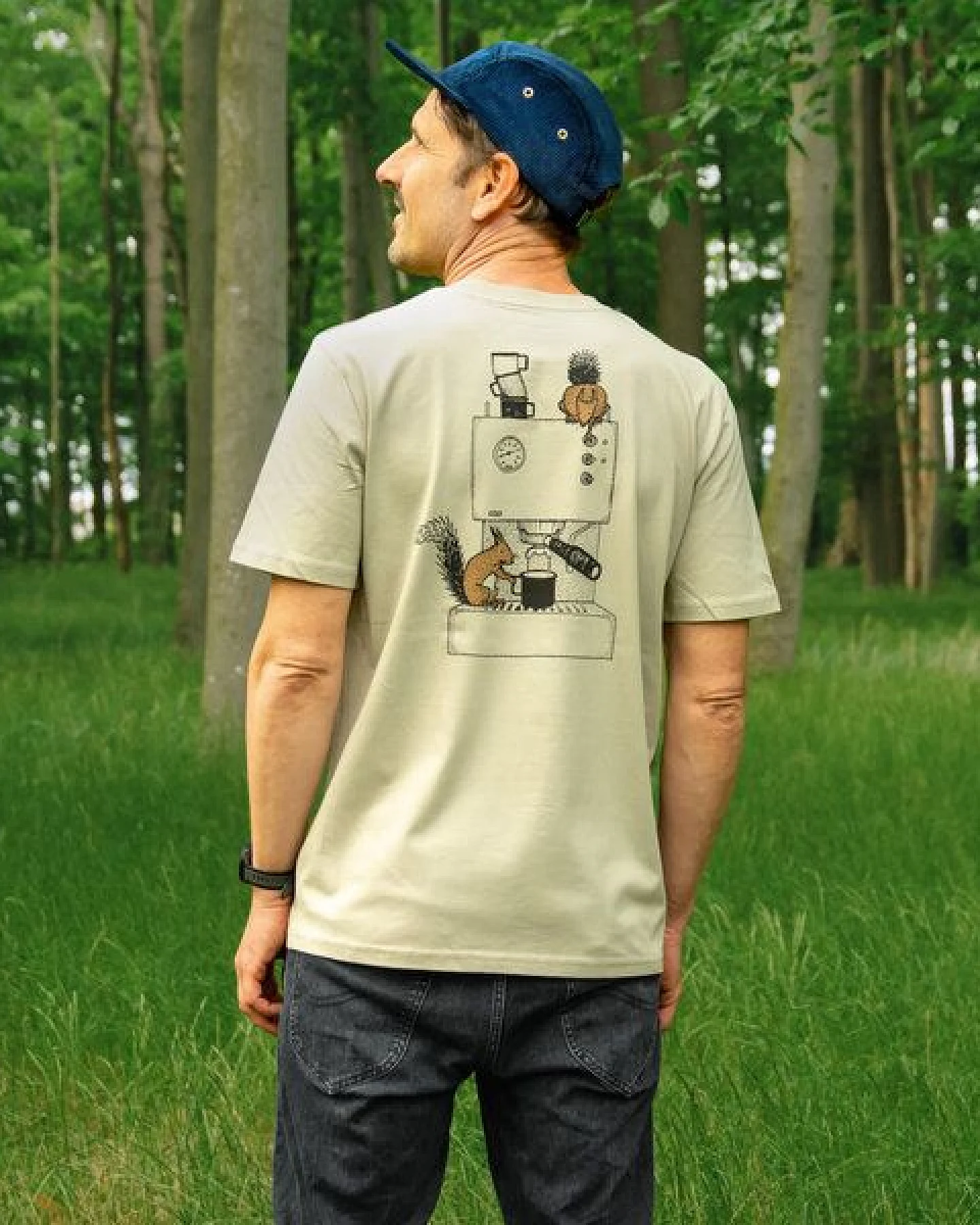 Cmig Kaffee-Hörnchen T-Shirt für Kaffeeliebhaber – Ansicht 2