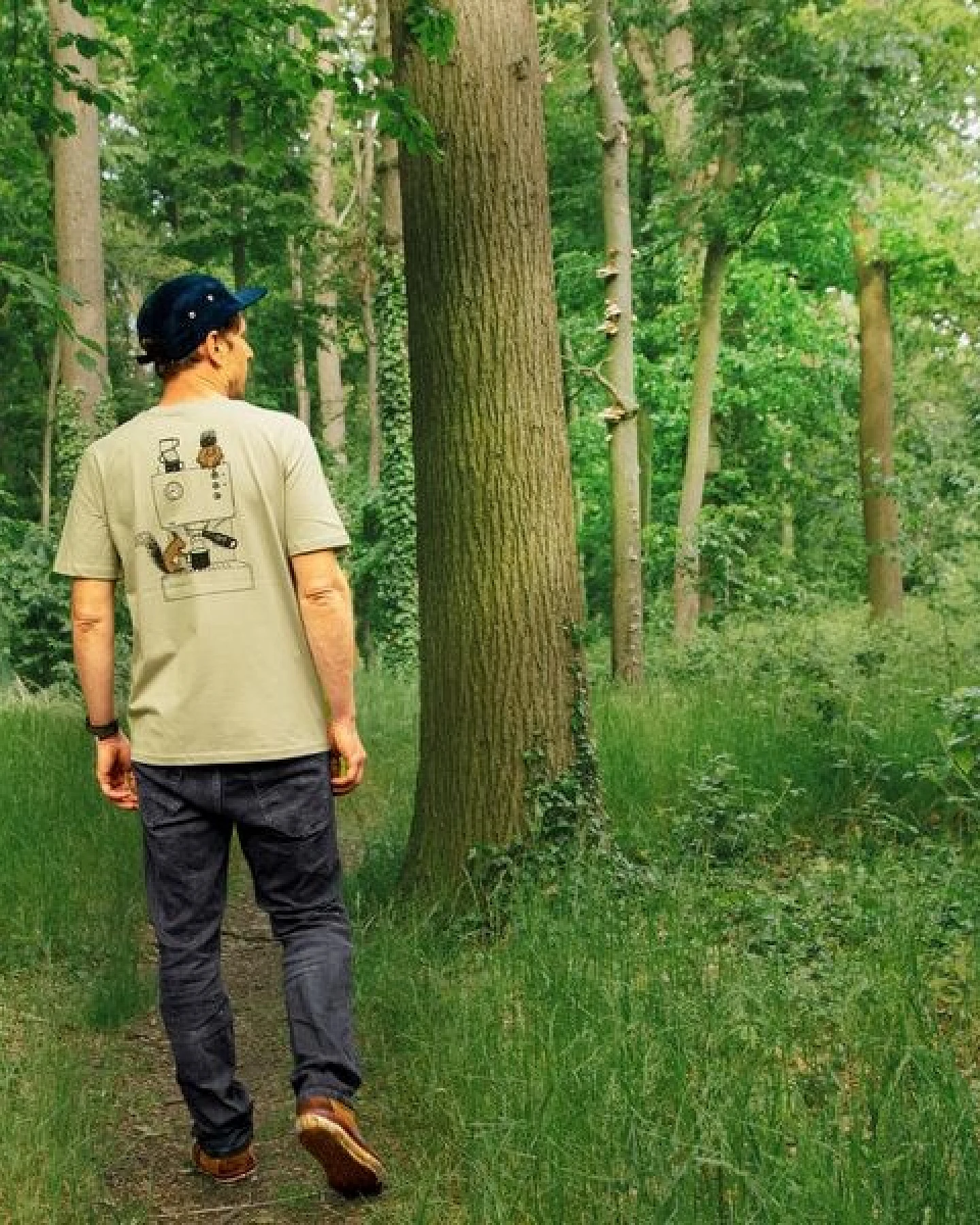 Cmig Kaffee-Hörnchen T-Shirt für Kaffeeliebhaber – Ansicht 4