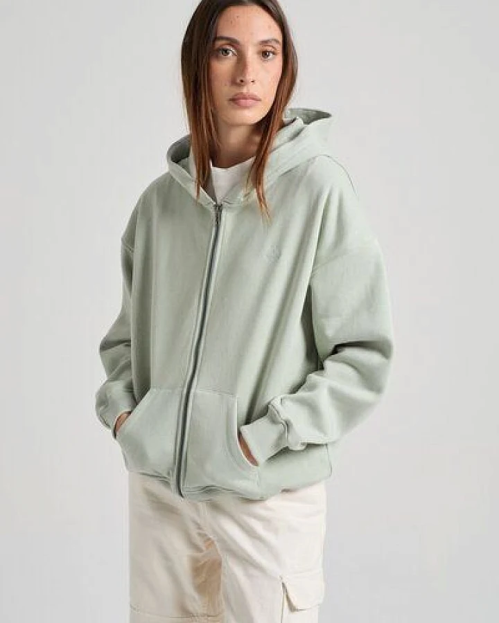 Trendsplant Women’s Essential Zip Hoodie Coastal Fog