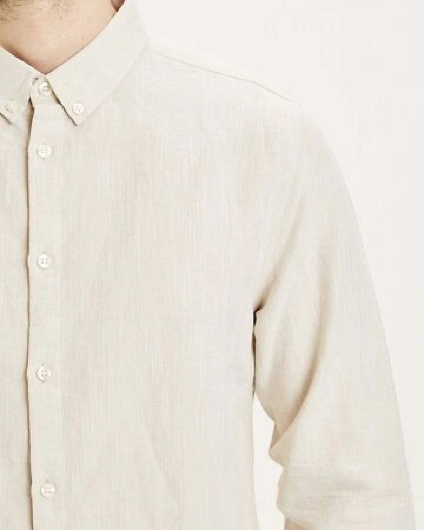 KnowledgeCotton Apparel Leinenhemd - Custom fit linen shirt – Ansicht 3