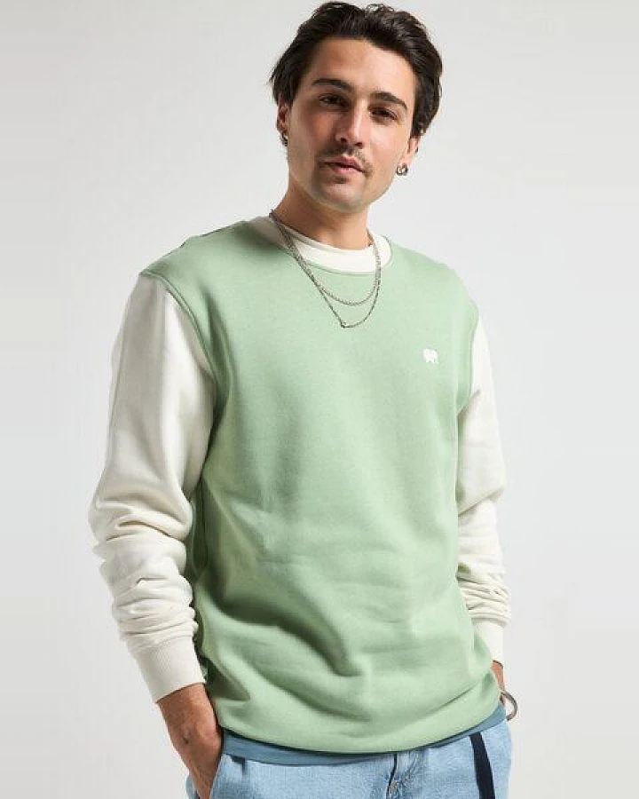 Trendsplant Color Block Sweatshirt Salted Moss