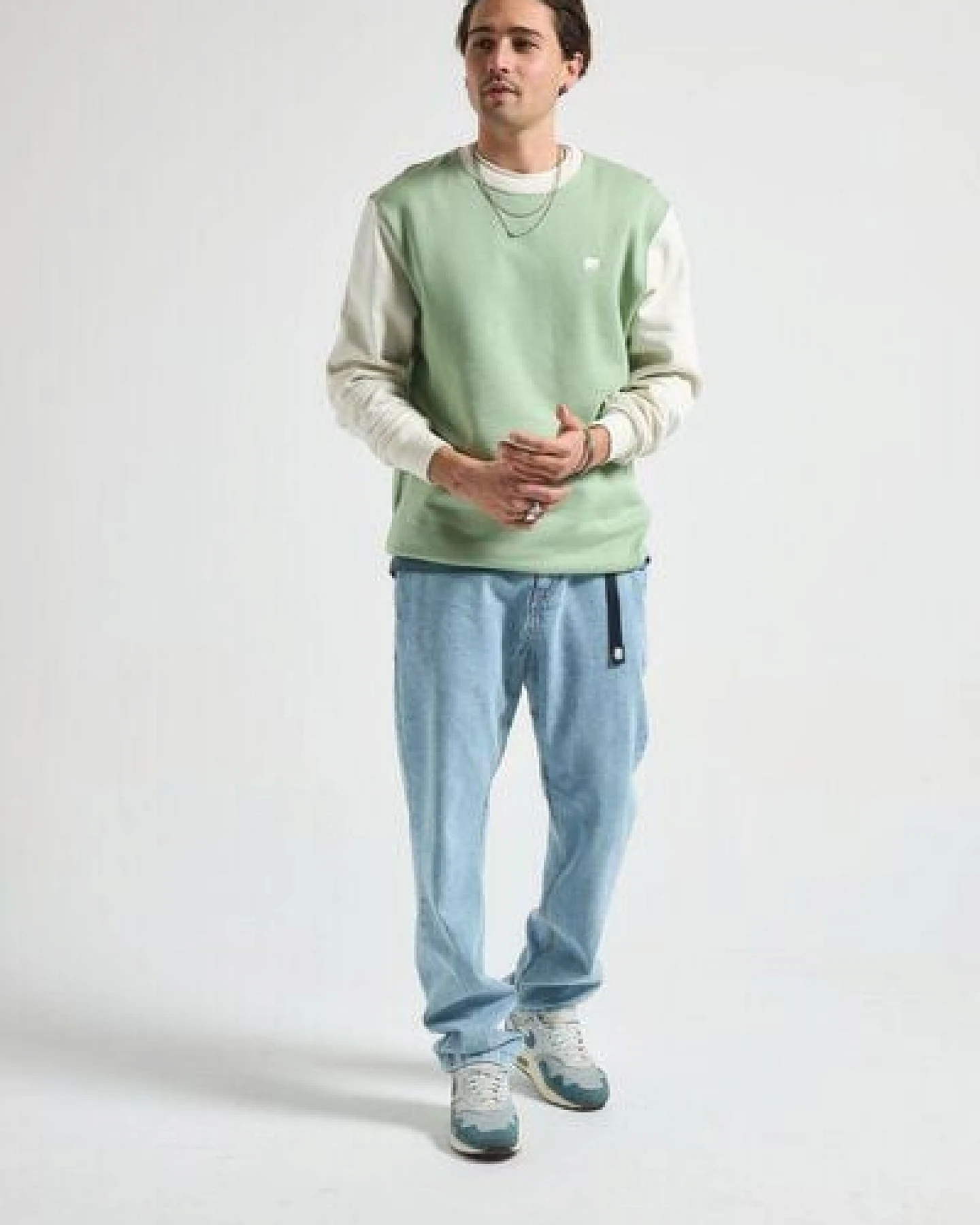 Trendsplant Color Block Sweatshirt Salted Moss – Ansicht 3