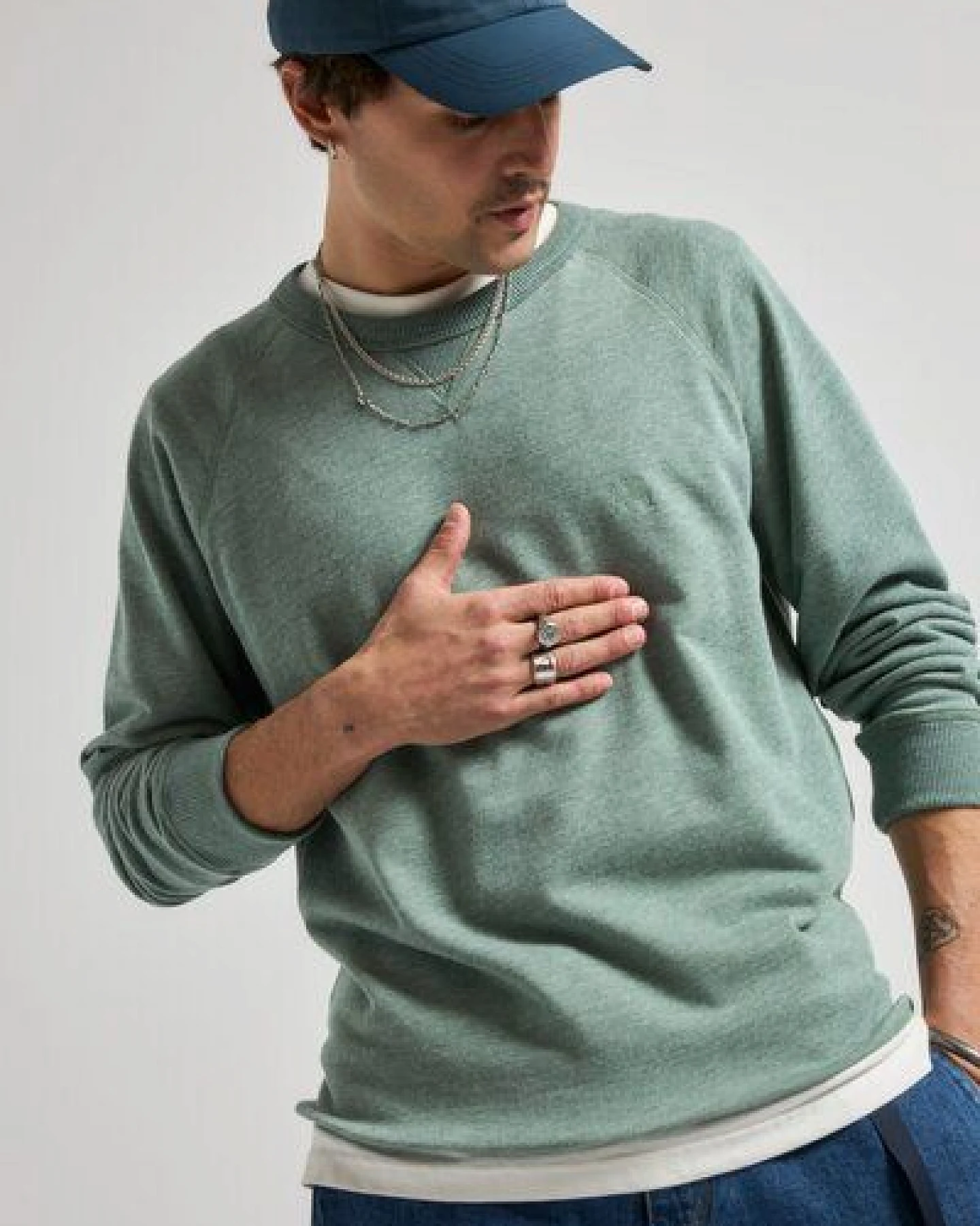 Trendsplant Essential Lightweight Sweatshirt Salty Green – Ansicht 4