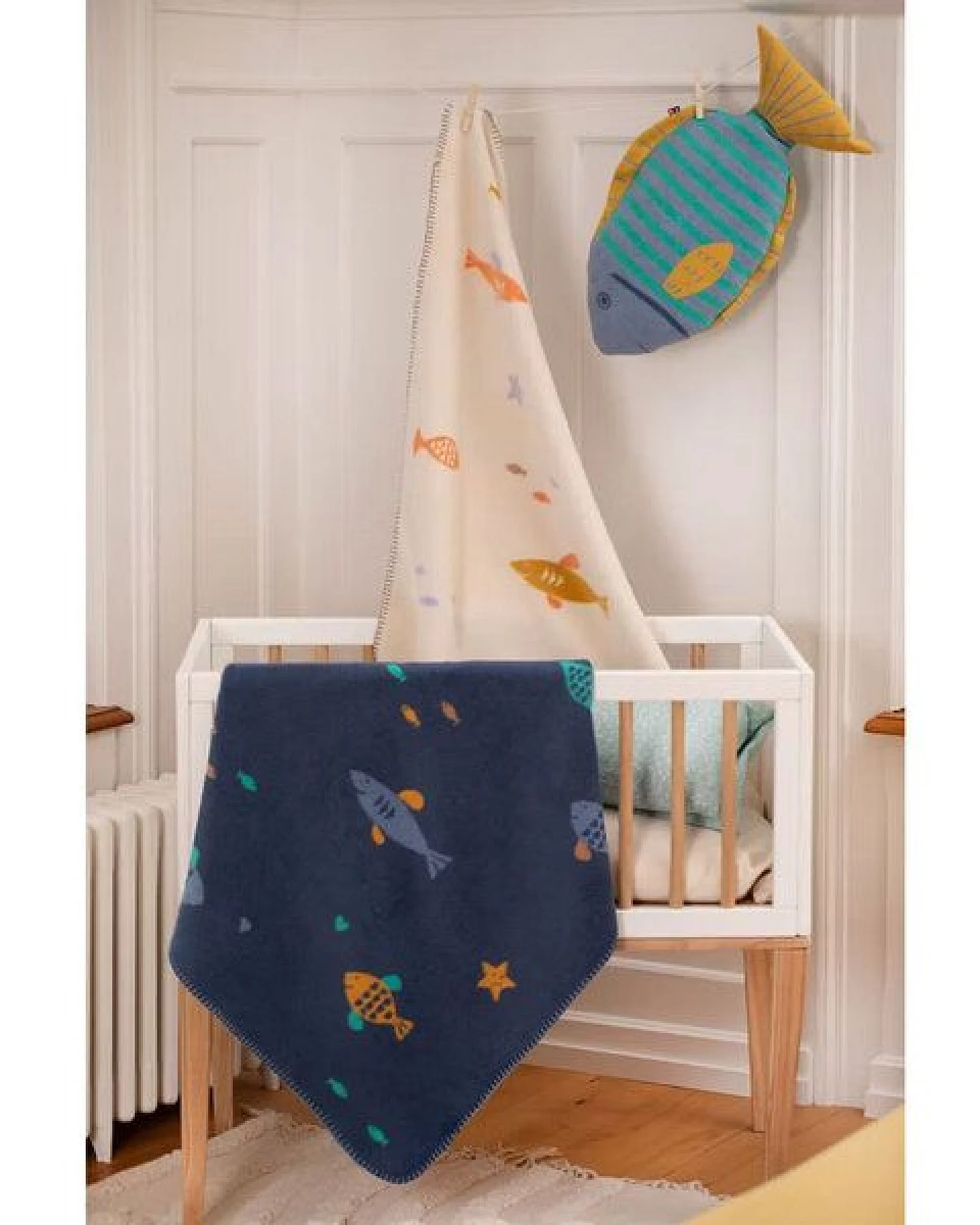 David Fussenegger Kuschlige Babydecke "Fische" 75 x 100, aus Recycling-Baumwolle – Ansicht 4