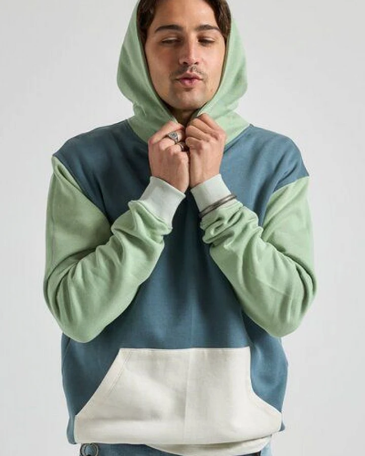 Trendsplant Color Block Hoodie Deep Spruce
