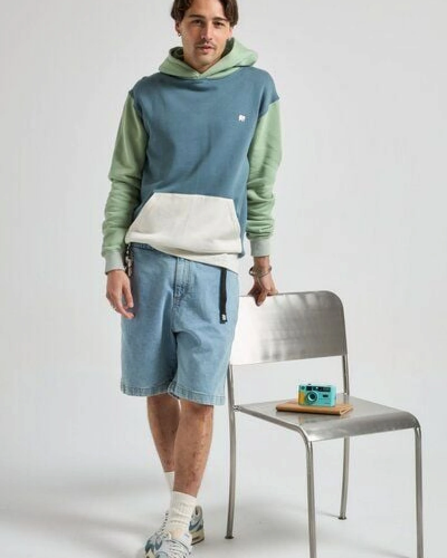 Trendsplant Color Block Hoodie Deep Spruce – Ansicht 3