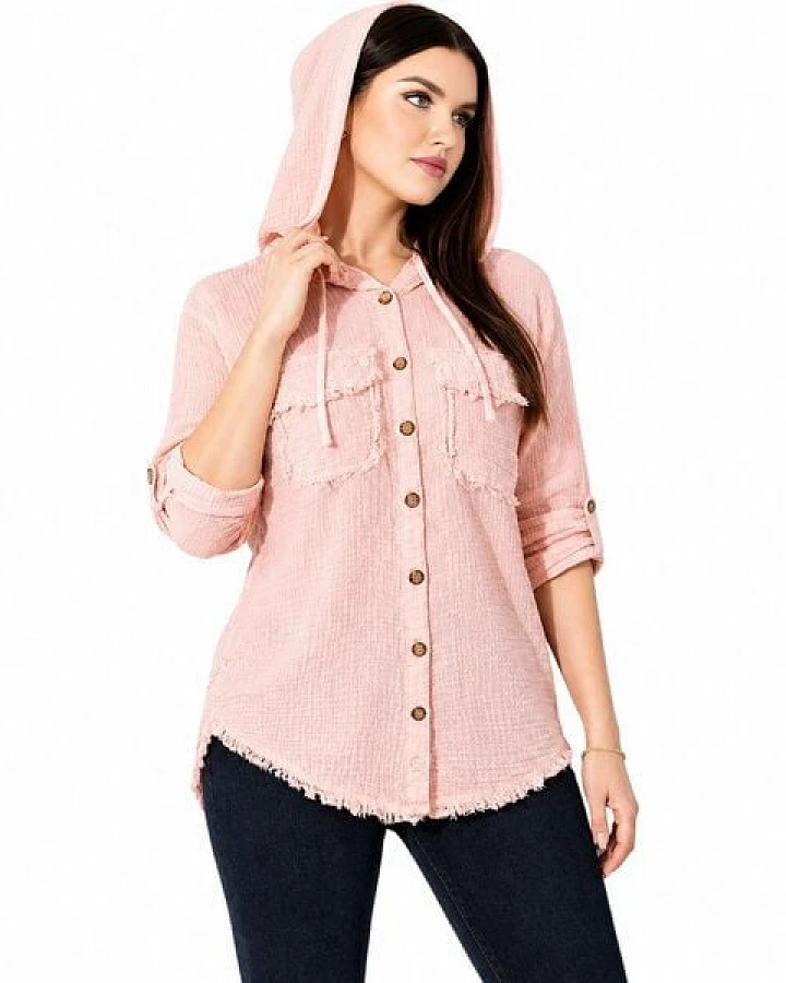 Bruno Barella Musselin Hoodie Kleid aus Bio-Baumwolle – Oversize Boho Style