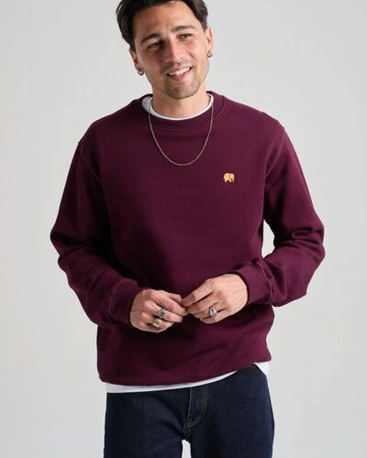 Trendsplant Organic Essential Sweatshirt Wine Red