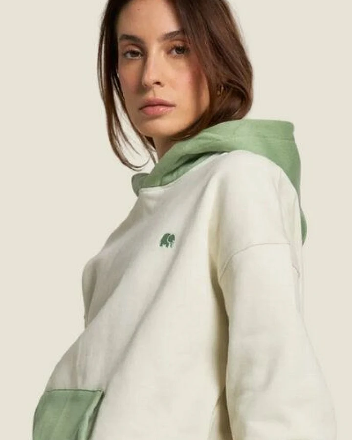 Trendsplant Women’s Color Block Oversized Hoodie Sea Glass