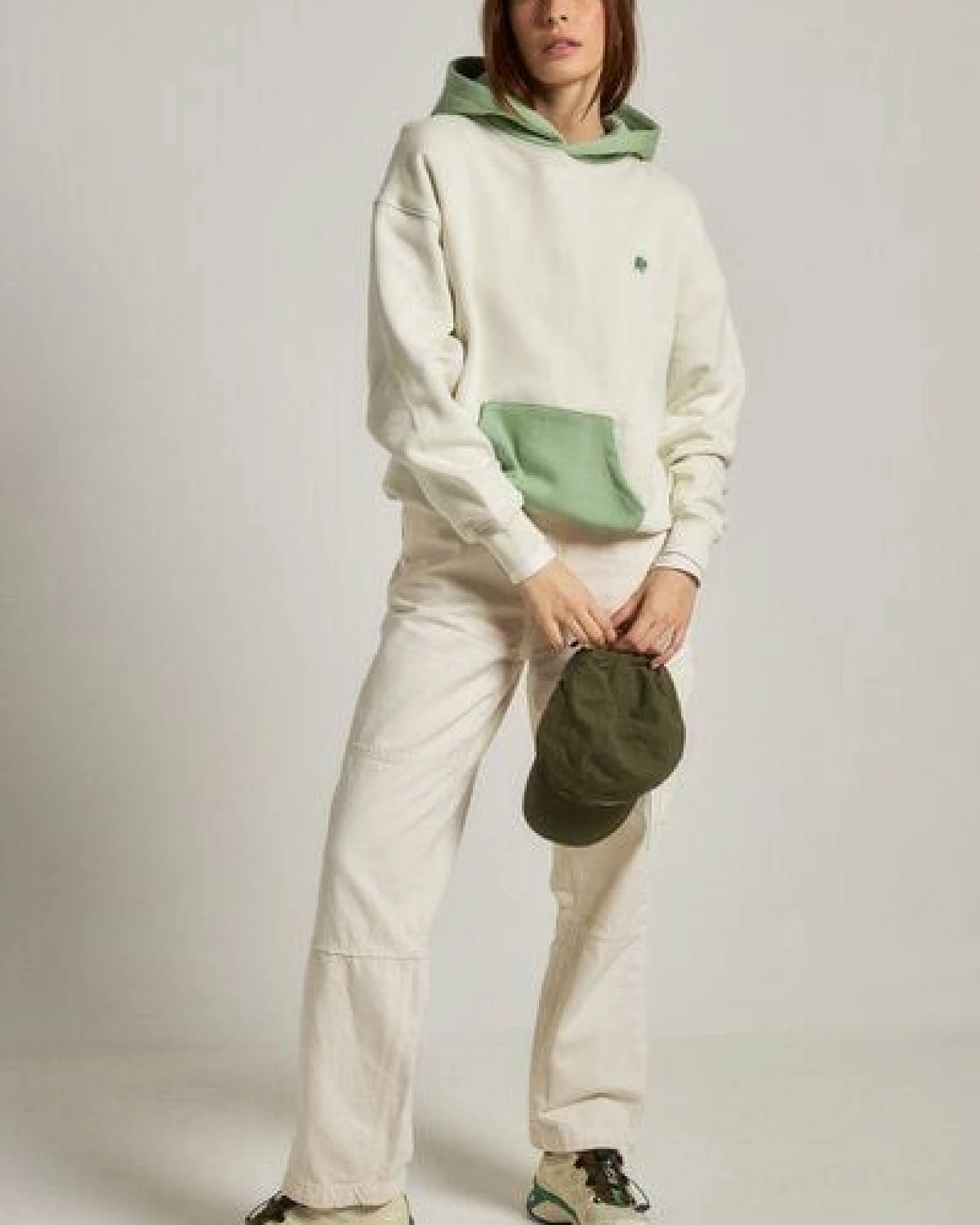 Trendsplant Women’s Color Block Oversized Hoodie Sea Glass – Ansicht 4