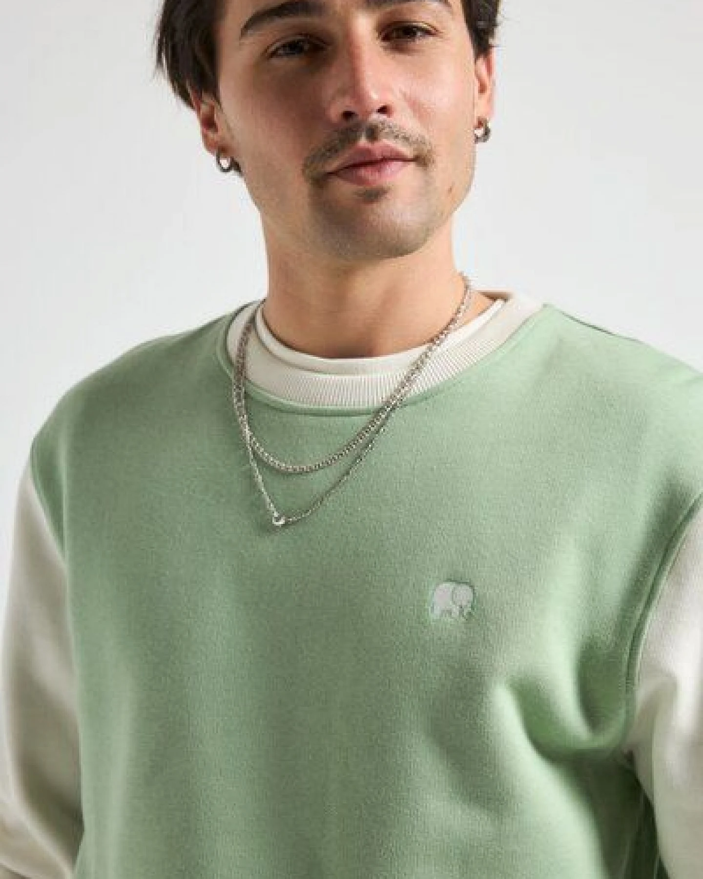 Trendsplant Color Block Sweatshirt Salted Moss – Ansicht 4