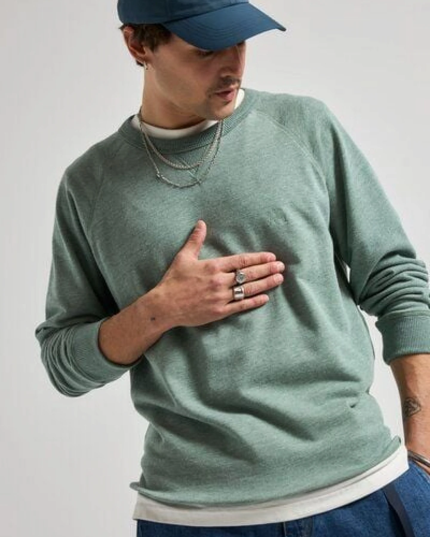 Trendsplant Essential Lightweight Sweatshirt Salty Green – Ansicht 4