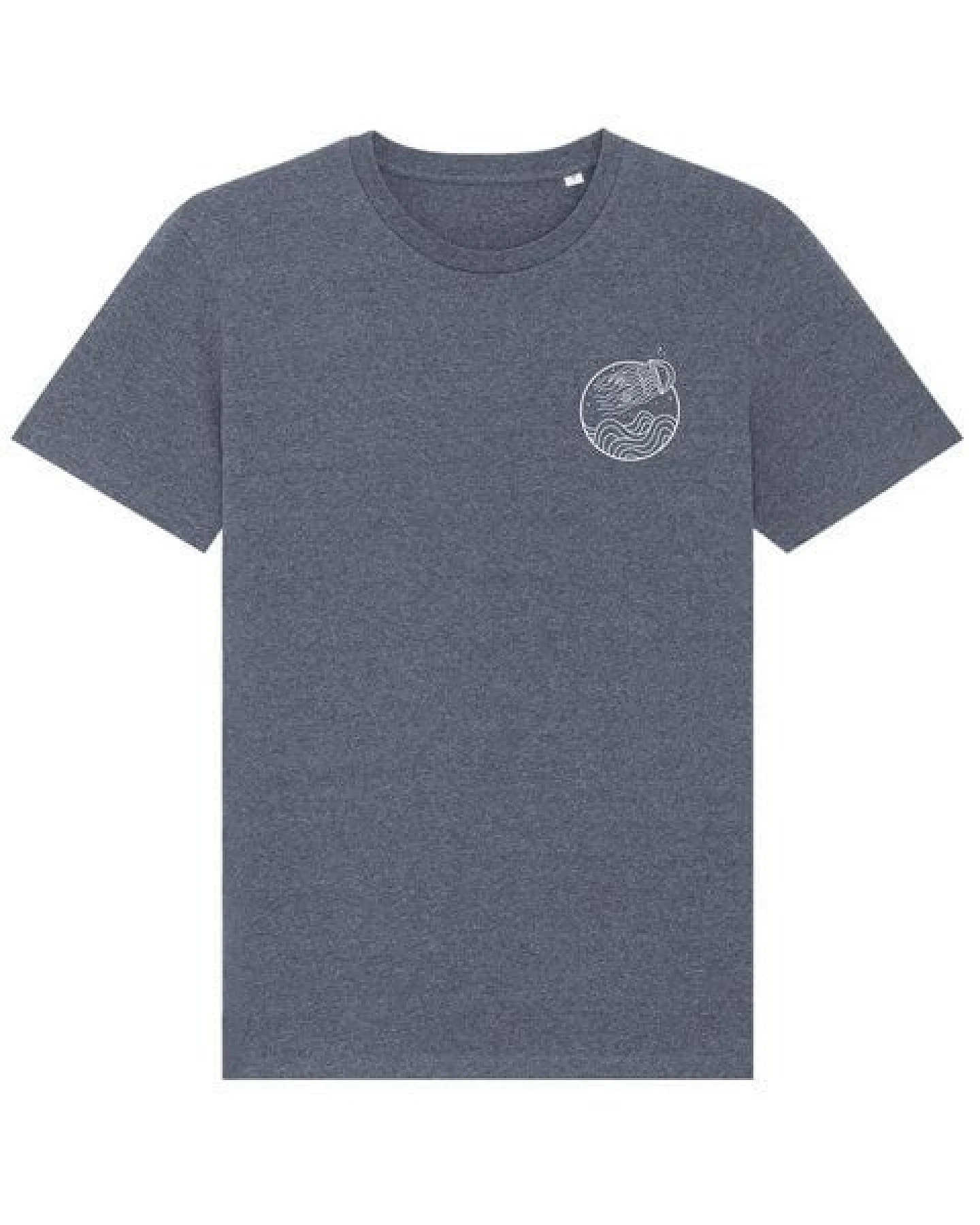 vis wear Qualle zwischen Ozean und Wellen – Natural Recycled Bio-Baumwolle Shirt – Ansicht 3