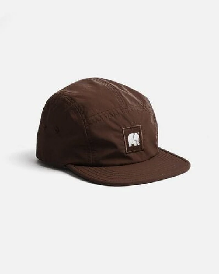 Trendsplant Water Repellent Nylon 5 Panel Cap Espresso