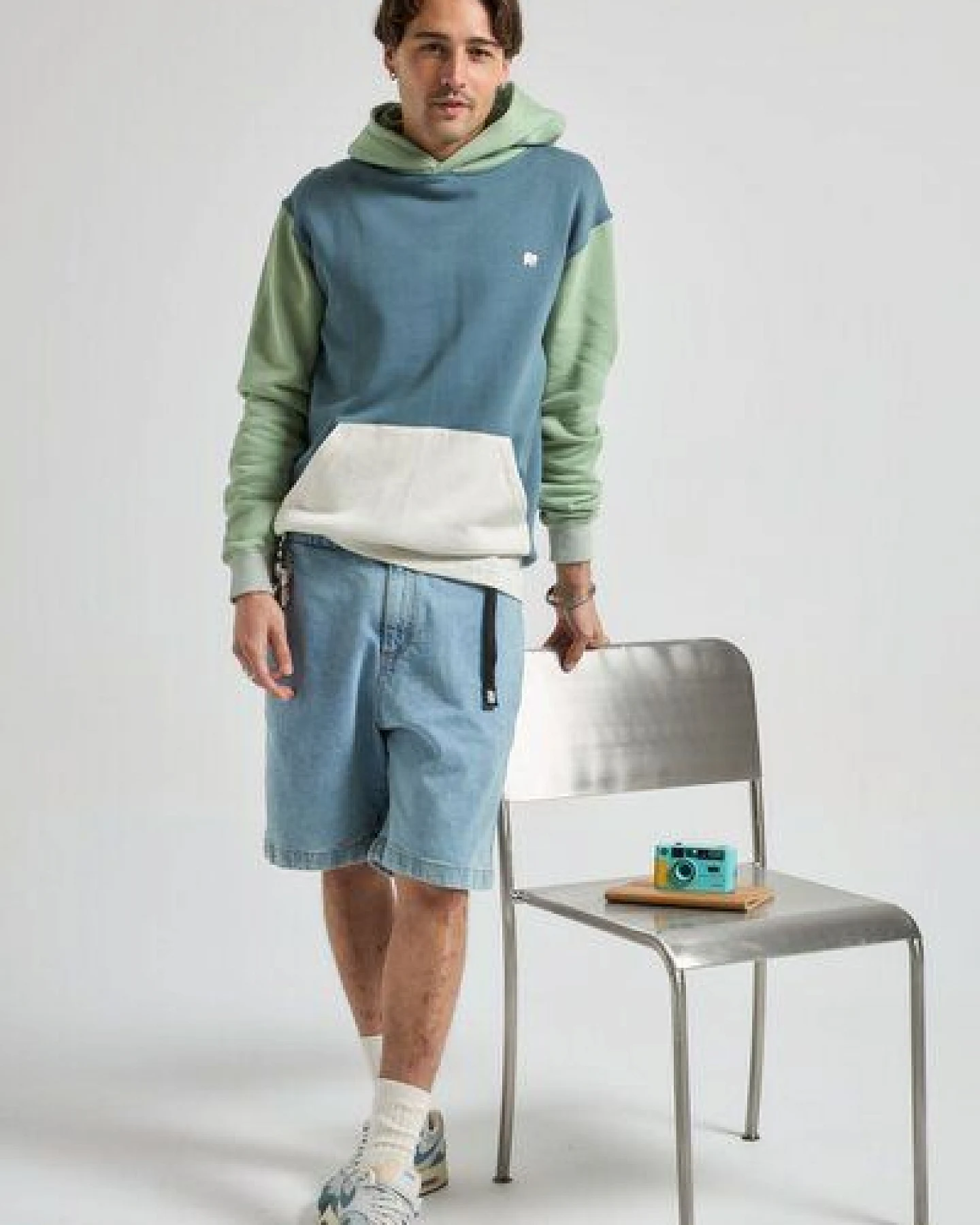 Trendsplant Color Block Hoodie Deep Spruce – Ansicht 3