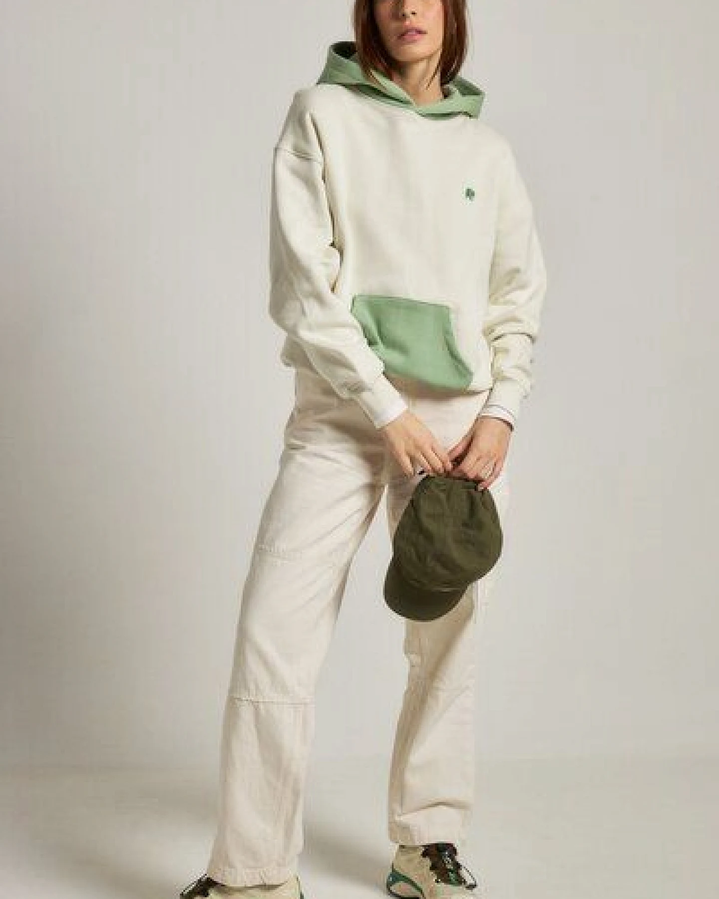 Trendsplant Women’s Color Block Oversized Hoodie Sea Glass – Ansicht 4