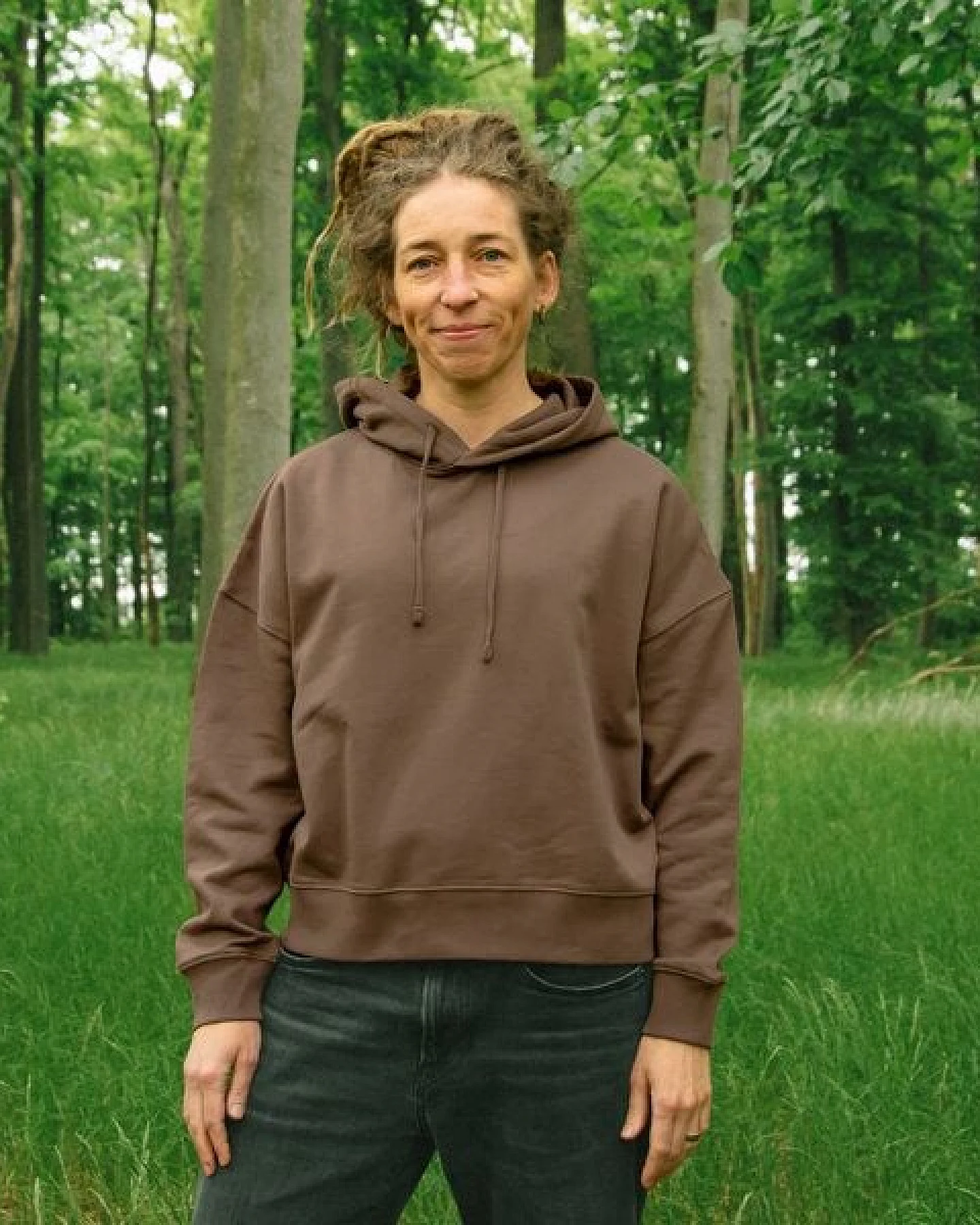 Cmig Damen Hoodie Kaffee-Hörnchen für Espressoliebhaber in mocha braun – Ansicht 3