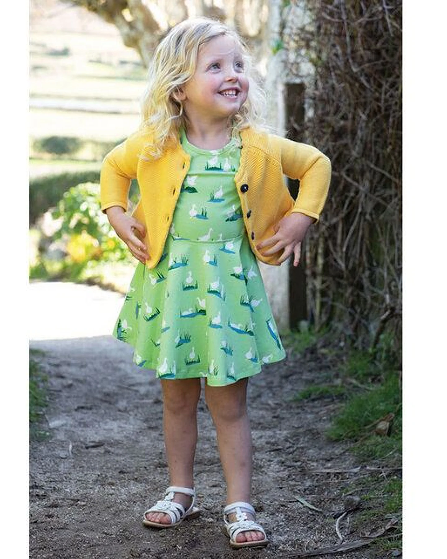 Frugi Strickjacke Carrie in gelb – Ansicht 2