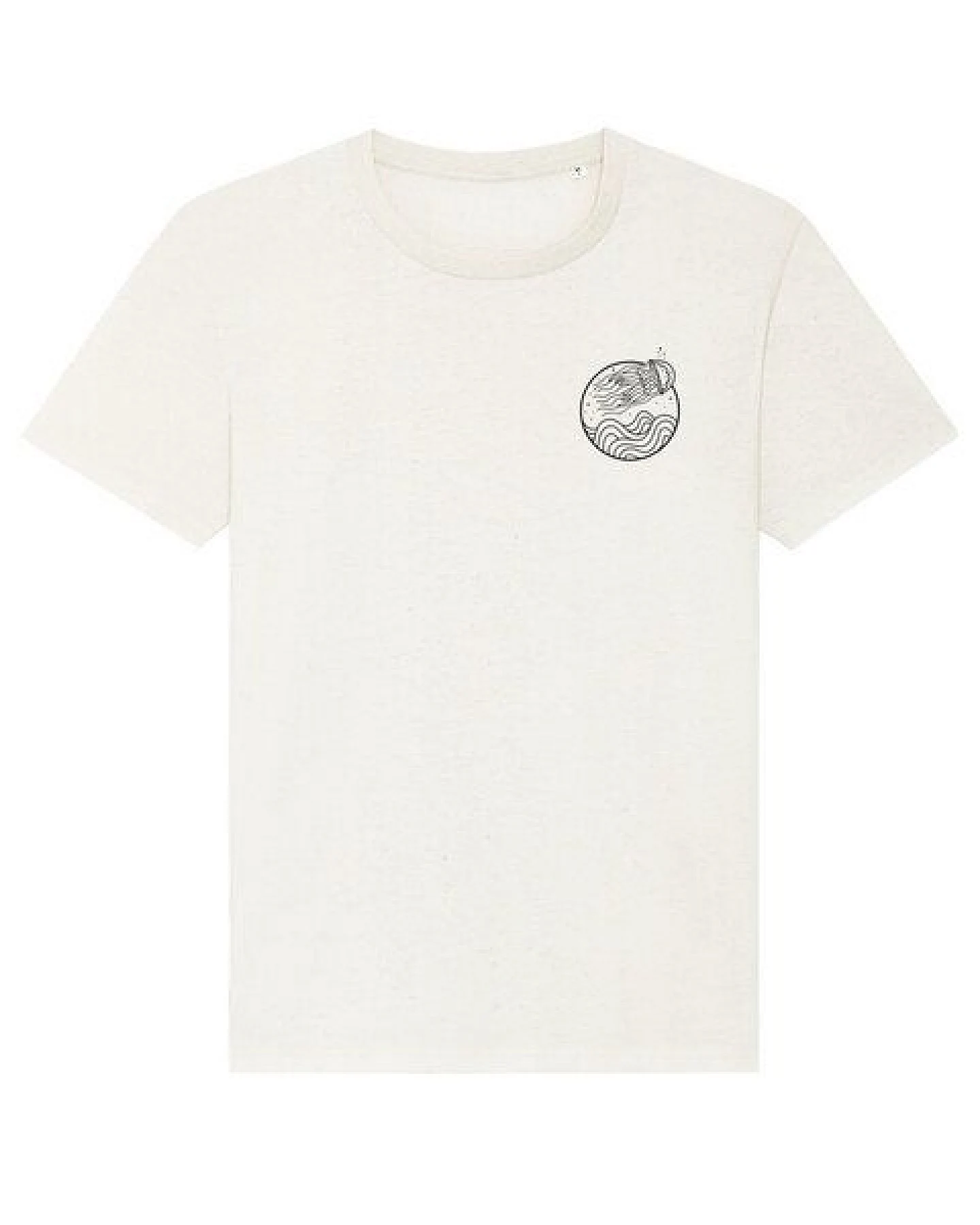 vis wear Qualle zwischen Ozean und Wellen – Natural Recycled Bio-Baumwolle Shirt – Ansicht 3