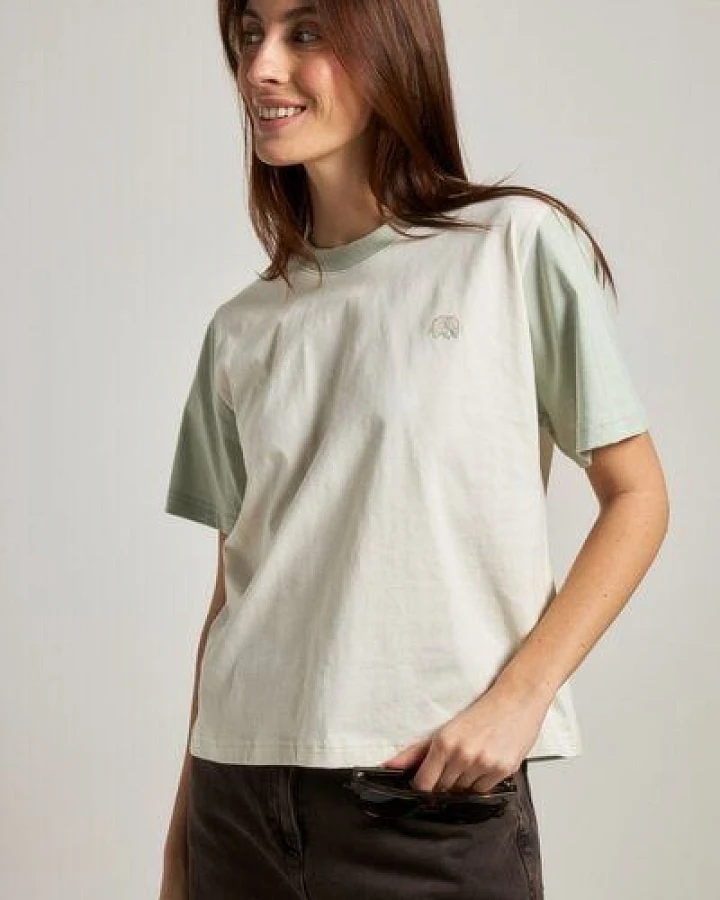 Trendsplant Women’s Color Block T-Shirt Sea Glass