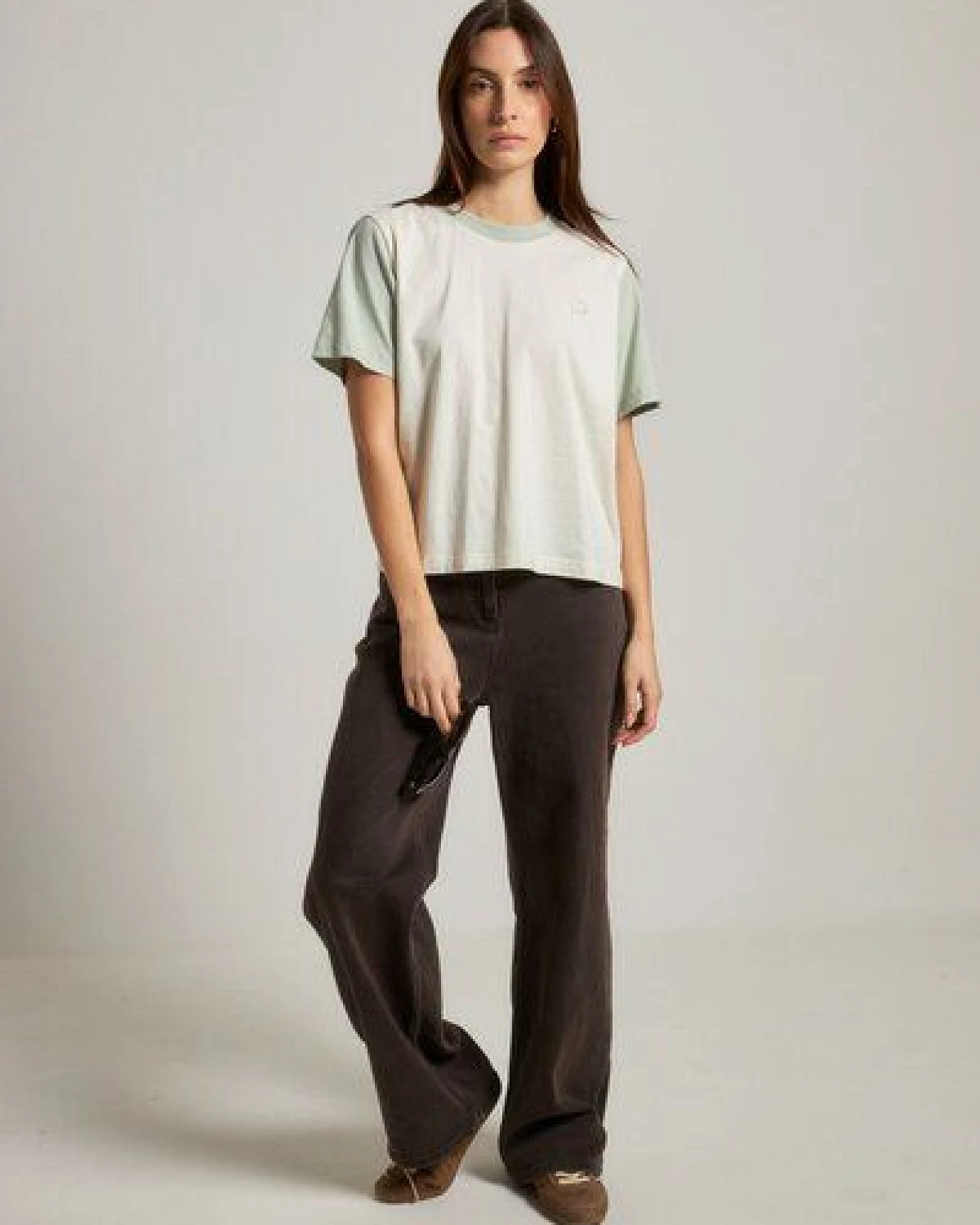 Trendsplant Women’s Color Block T-Shirt Sea Glass – Ansicht 4
