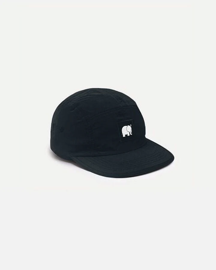 Trendsplant Water Repellent Nylon Five Panel Cap Black