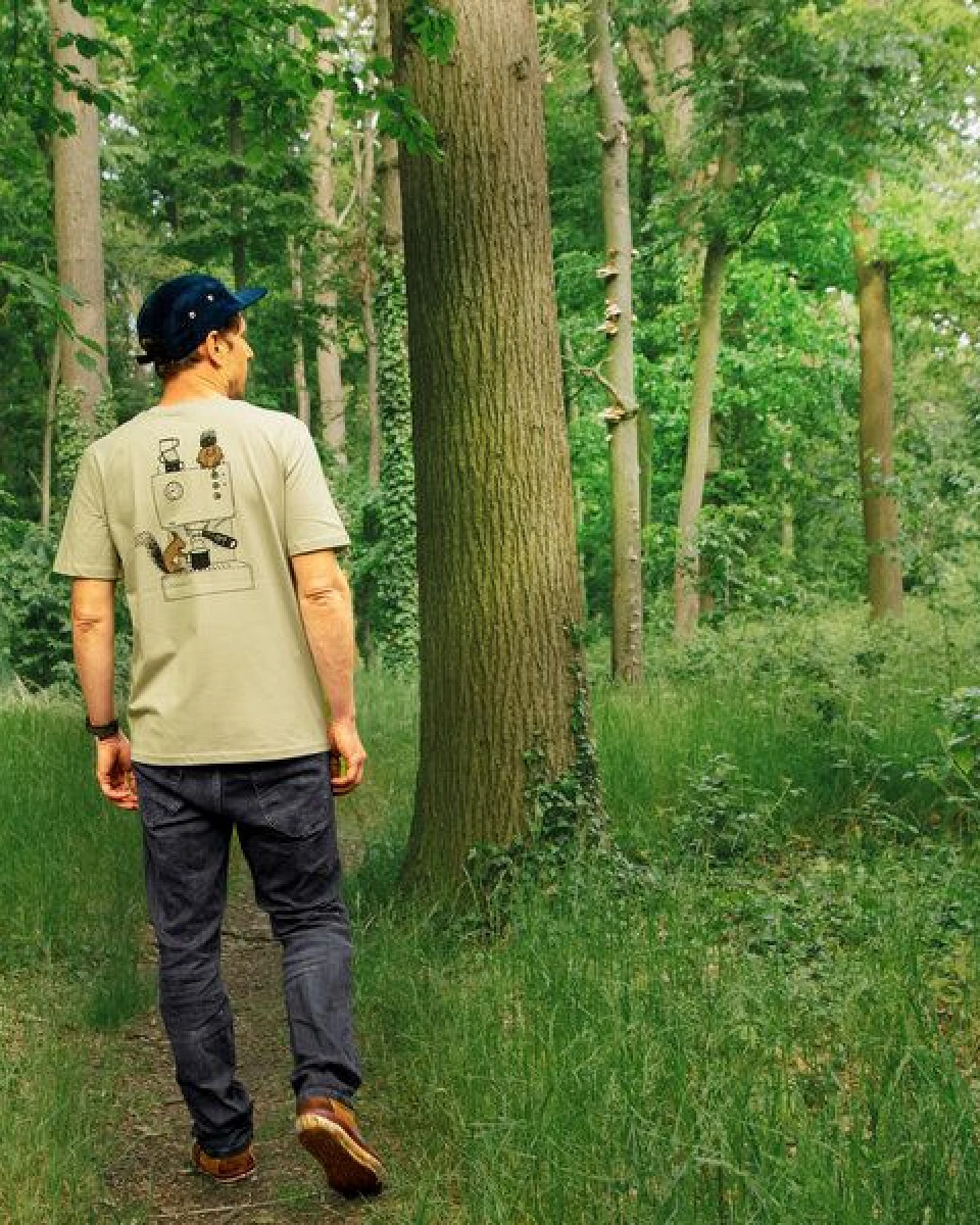 Cmig Kaffee-Hörnchen T-Shirt für Kaffeeliebhaber – Ansicht 3