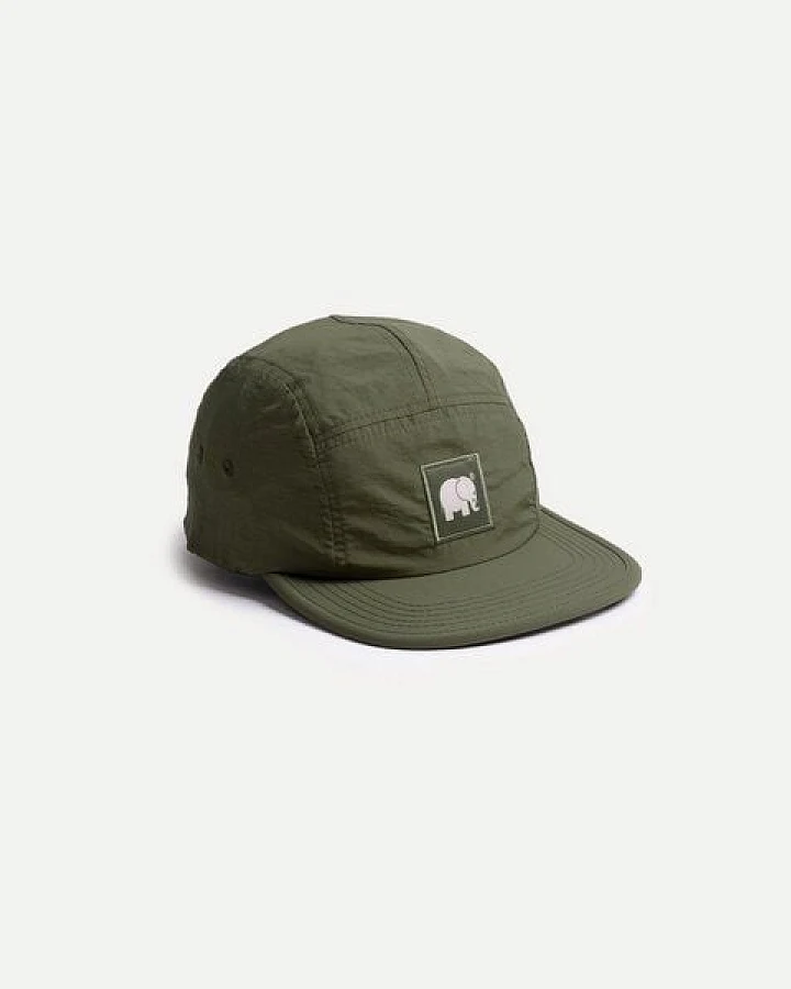 Trendsplant Water Repellent Nylon Five Panel Cap Dark Olive